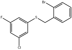 (2-BROMOBENZYL)(3-CHLORO-5-FLUOROPHENYL)SULFANE 结构式