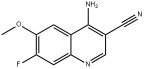 4-amino-7-fluoro-6-methoxyquinoline-3-carbonitrile 化学構造式