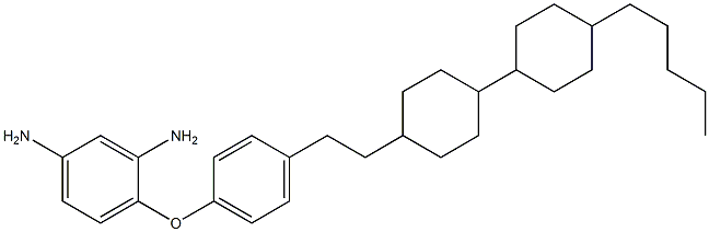 4-(4-(2-(4-(4-pentylcyclohexyl)cyclohexyl)ethyl) phenoxy)benzene-1,3-diamine 结构式