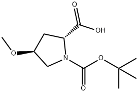 (2R,4S)-1-(TERT-BUTOXYCARBONYL)-4-METHOXYPYRROLIDINE-2-CARBOXYLIC ACID, 147266-70-4, 结构式