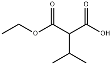 Propanedioic acid,2-(1-methylethyl)-, 1-ethyl ester 化学構造式
