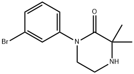 1-(3-bromophenyl)-3,3-dimethylpiperazin-2-one Structure