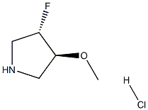TRANS-3-FLUORO-4-METHOXYPYRROLIDINE HCL Structure