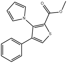 4-Phenyl-3-pyrrol-1-yl-thiophene-2-carboxylic acid methyl ester,156274-05-4,结构式