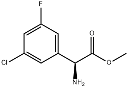 METHYL(2S)-2-AMINO-2-(3-CHLORO-5-FLUOROPHENYL)ACETATE Struktur