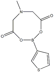 6-Methyl-2-(thiophen-3-yl)-1,3,6,2-dioxazaborocane-4,8-dione 化学構造式