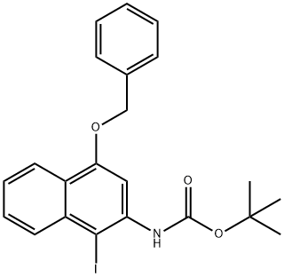 tert-butyl(4-(benzyloxy)-1-iodonaphthalen-2-yl)carbamate Struktur