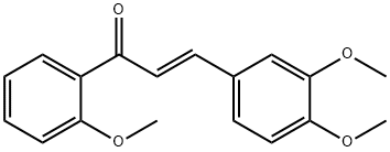 (2E)-3-(3,4-ジメトキシフェニル)-1-(2-メトキシフェニル)プロプ-2-エン-1-オン 化学構造式