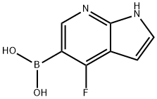 {4-fluoro-1H-pyrrolo[2,3-b]pyridin-5-yl}boronic acid, 1626336-01-3, 结构式