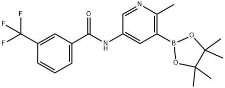 N-(6-methyl-5-(4,4,5,5-tetramethyl-1,3,2-dioxaborolan-2-yl)pyridin-3-yl)-3-(trifluoromethyl)benzamide Structure