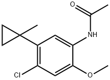 N-[4-Chloro-2-methoxy-5-(1-methylcyclopropyl)phenyl]acetamide 化学構造式