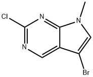 5-ブロモ-2-クロロ-7-メチル-7H-ピロロ[2,3-D]ピリミジン 化学構造式