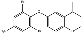3,5-Dibromo-4-(3-isopropyl-4-methoxy-phenoxy)-phenylamine Struktur