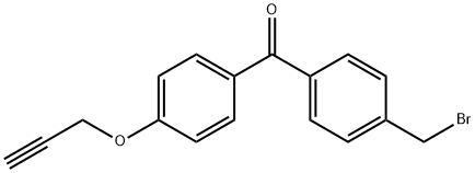 (4-(溴甲基)苯基)(4-(丙基-2-炔基-1-氧基)苯基)甲酮, 1695554-80-3, 结构式