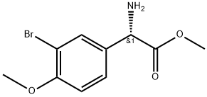 METHYL(2S)-2-AMINO-2-(3-BROMO-4-METHOXYPHENYL)ACETATE 结构式
