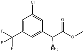 METHYL(2R)-2-AMINO-2-[3-CHLORO-5-(TRIFLUOROMETHYL)PHENYL]ACETATE 化学構造式
