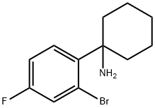 1-(2-bromo-4-fluorophenyl)cyclohexan-1-amine 结构式