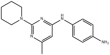 N-(6-Methyl-2-piperidin-1-yl-pyrimidin-4-yl)-benzene-1,4-diamine Structure