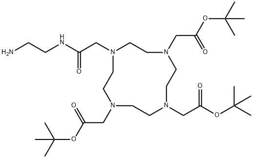 1,4,7,10-四氮杂环十二烷-1,4,7-三乙酸，10-[2-[(2-氨基乙基)氨基]-2-氧代乙基]-,1,4,7-三(1,1 -二甲基乙基)酯, 173308-19-5, 结构式