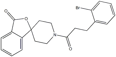 1'-[3-(2-bromophenyl)propanoyl]spiro[2-benzofuran-3,4'-piperidine]-1-one Structure