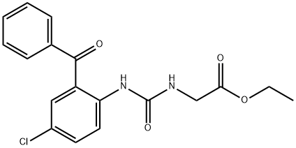 [3-(2-Benzoyl-4-chloro-phenyl)-ureido]-acetic acid ethyl ester 结构式