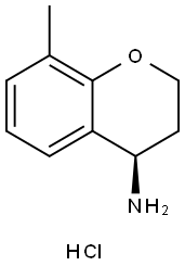 (4R)-8-METHYL-3,4-DIHYDRO-2H-1-BENZOPYRAN-4-AMINE HYDROCHLORIDE 化学構造式