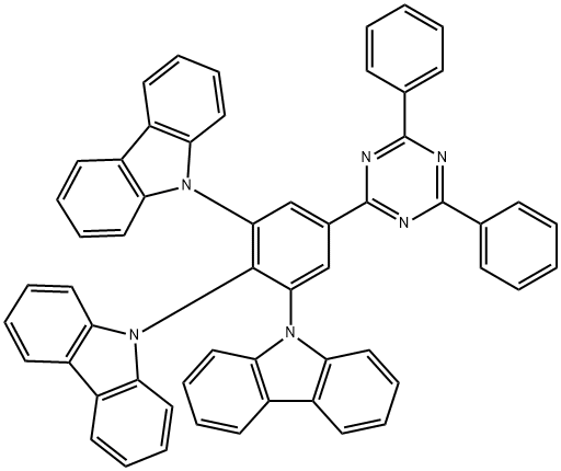 9,9',9''-(5-(4,6-diphenyl-1,3,5-triazin-2-yl)benzene-1,2,3-triyl) tris(9H-carbazole)|9-[2,3-双(9H-咔唑-9-基)- 5 -(二苯基-1,3,5-三嗪-2-基)苯基]-9H咔唑