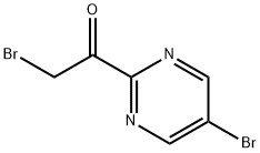 2-溴-1-(5-溴嘧啶-2-基)乙酮, 1821324-52-0, 结构式