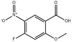 4-フルオロ-2-メトキシ-5-ニトロ安息香酸 化学構造式