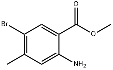 2-氨基-5-溴-4-甲基苯甲酸甲酯 结构式