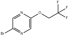 2-ブロモ-5-(2,2,2-トリフルオロエトキシ)ピラジン 化学構造式
