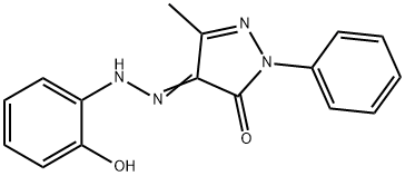 4-[(2-hydroxyphenyl)hydrazono]-5-methyl-2-phenyl-2,4-dihydro-3H-pyrazol-3-one,18921-85-2,结构式