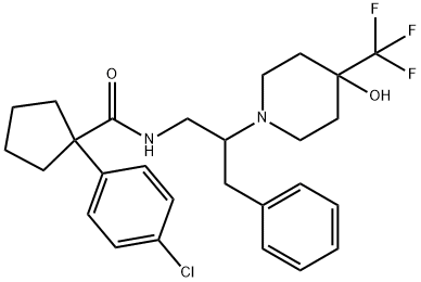 1917294-46-2 1-(4-chlorophenyl)-N-(2-(4-hydroxy-4-(trifluoromethyl)piperidin-1-yl)-3-phenylpropyl)cyclopentanecarboxamide