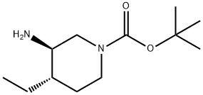2-Methyl-2-propanyl (3R,4S)-3-amino-4-ethyl-1-piperidinecarboxylate,1932147-71-1,结构式