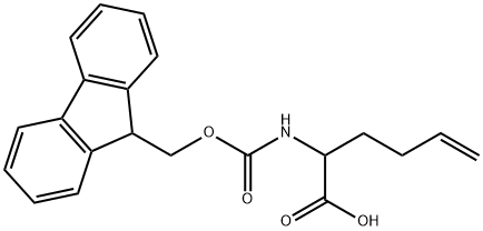 2-(9H-フルオレン-9-イルメトキシカルボニルアミノ)-5-ヘキセン酸 化学構造式