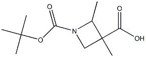 1-tert-butyl 3-methyl 2-methylazetidine-1,3-dicarboxylate Struktur