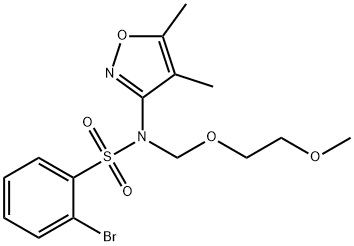 2-溴-N-(4,5-二甲基-1,2-恶唑-3-基)-N-(2-甲氧基乙氧基甲基)苯磺酰胺,195447-73-5,结构式