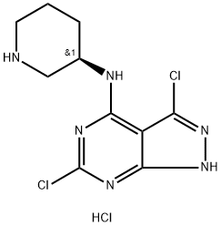 (3R)-N-{3,6-dichloro-1H-pyrazolo[3,4-d]pyrimidin-4-yl}piperidin-3-amine hydrochloride|(3R)-N-{3,6-dichloro-1H-pyrazolo[3,4-d]pyrimidin-4-yl}piperidin-3-amine hydrochloride