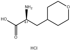 (2S)-2-amino-3-(oxan-4-yl)propanoic acid hydrochloride Struktur