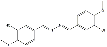 3,3'-[1,2-hydrazinediylidenedi(methylylidene)]bis(6-methoxyphenol) Structure