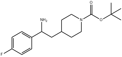 tert-Butyl 4-[2-amino-2-(4-fluorophenyl)ethyl]piperidine-1-carboxylate Structure