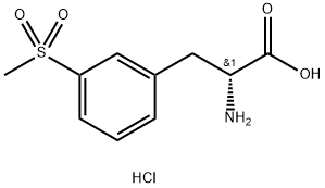 (R)-2-amino-3-(3-(methylsulfonyl)phenyl)propanoic acid Hydrochloride Structure