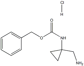 benzyl N-[1-(aminomethyl)cyclopropyl]carbamate hydrochloride, 2055841-99-9, 结构式