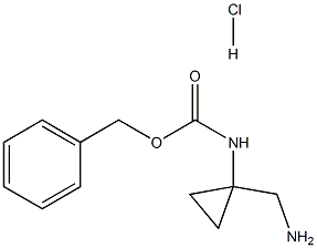 benzyl N-[1-(aminomethyl)cyclopropyl]carbamate hydrochloride 化学構造式