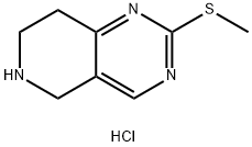 2-Methylsulfanyl-5,6,7,8-tetrahydro-pyrido[4,3-d]pyrimidine hydrochloride 化学構造式