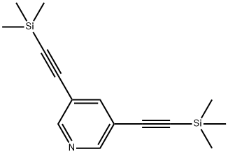 3,5-bis(2-(trimethylsilyl)ethynyl)pyridine,267244-88-2,结构式