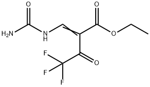 (Z)-ETHYL 4,4,4-TRIFLUORO-3-OXO-2-(UREIDOMETHYLENE)BUTANOATE Struktur
