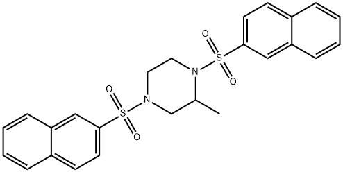 2-methyl-1,4-bis(naphthalen-2-ylsulfonyl)piperazine Struktur