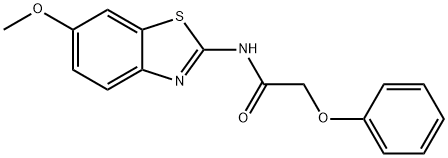 N-(6-methoxybenzo[d]thiazol-2-yl)-2-phenoxyacetamide,302939-88-4,结构式