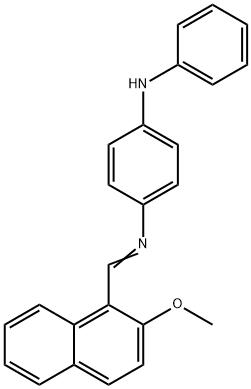 N-[(2-methoxy-1-naphthyl)methylene]-N'-phenyl-1,4-benzenediamine 结构式